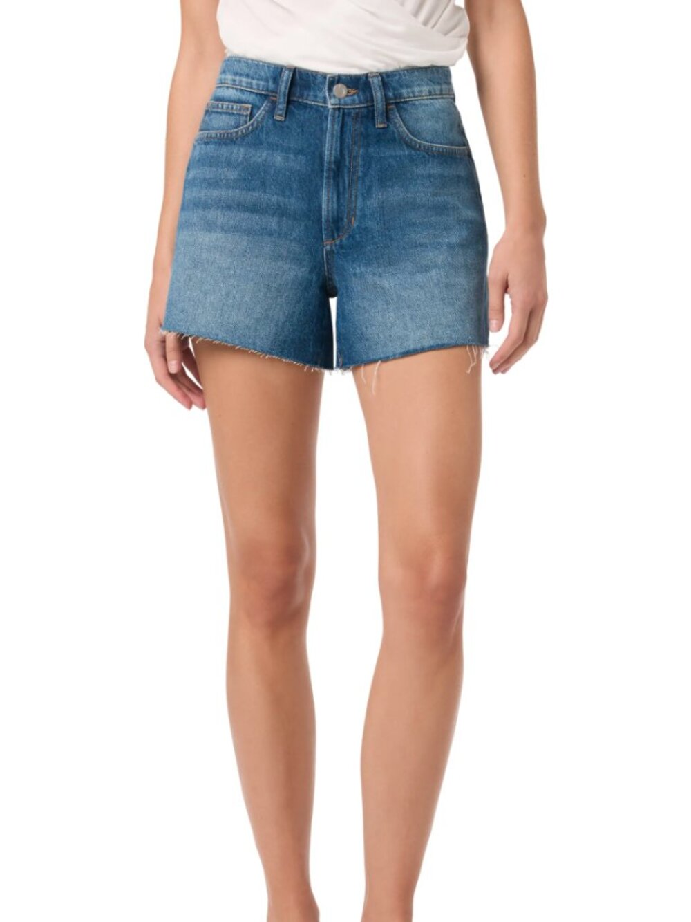 Joe's Raw Hem High Waist Relaxed Denim Shorts 27